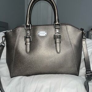 Michael Kors Metallic Gray Satchel